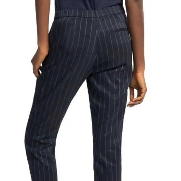 Theory Cropped Pinstripe Pant - Picture 3 of 9